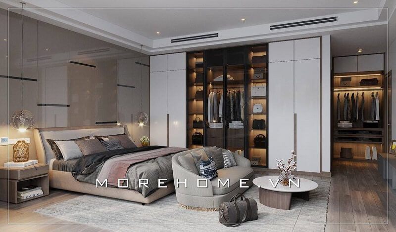 Mẫu thiết kế nội thất phòng ngủ biệt thự cao cấp mang đến một căn phòng ngủ lí tưởng cho gia chủ
